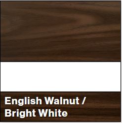English Walnut/White MATTE 1/16IN - Rowmark Mattes